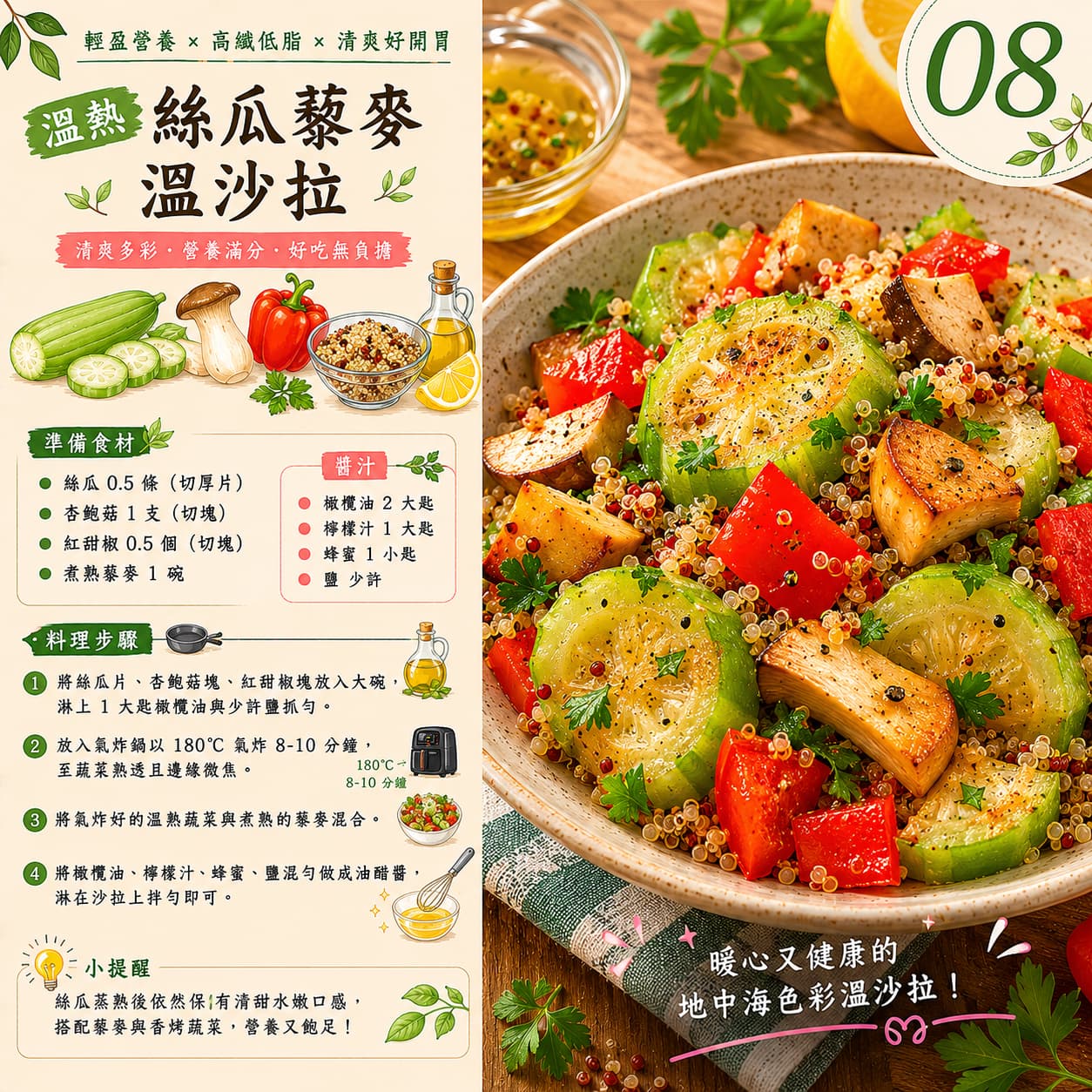 08|溫熱絲瓜藜麥溫沙拉_西式